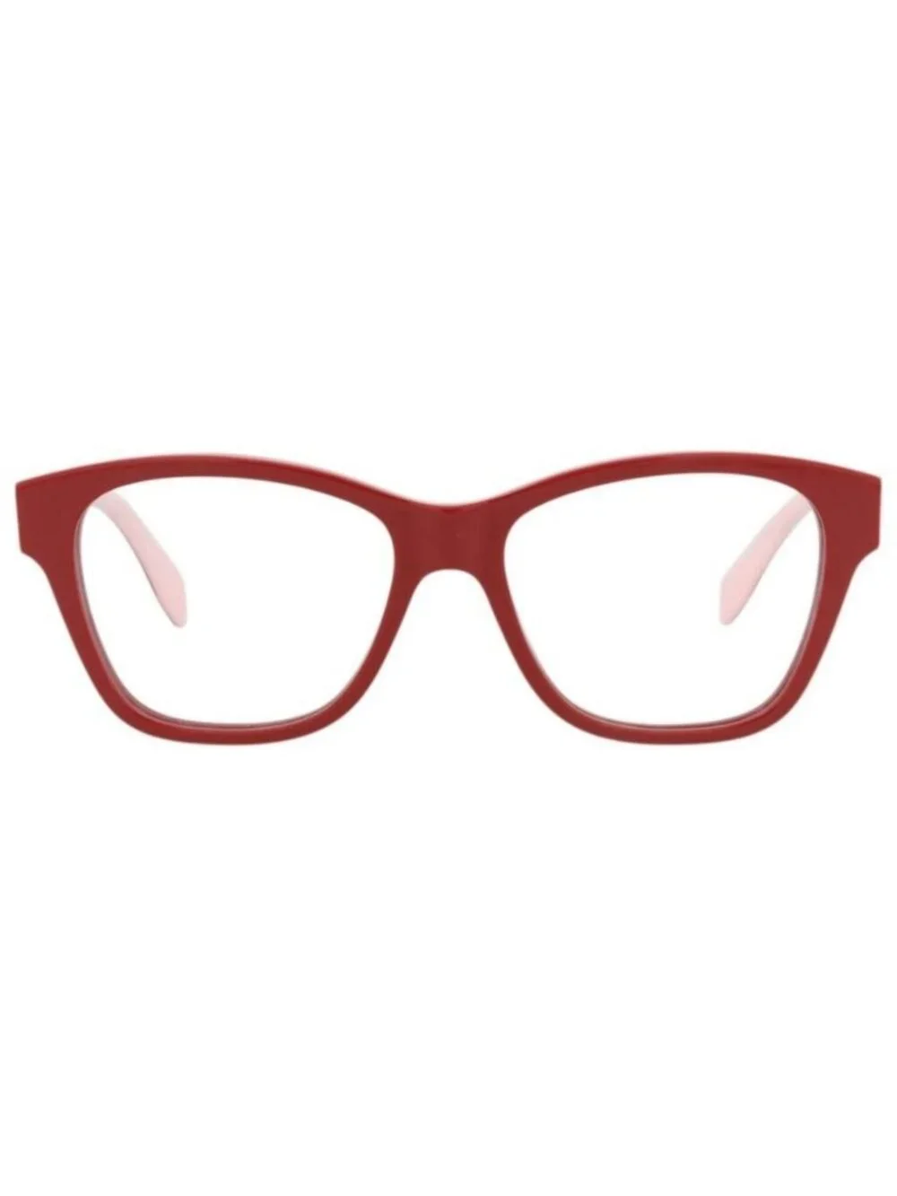 New Alexander McQueen Womens Square/Rectangle Red Red Transparent Fashion Design